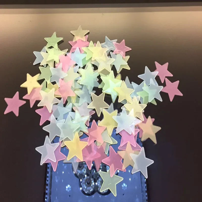 100 PCS 3D Stars