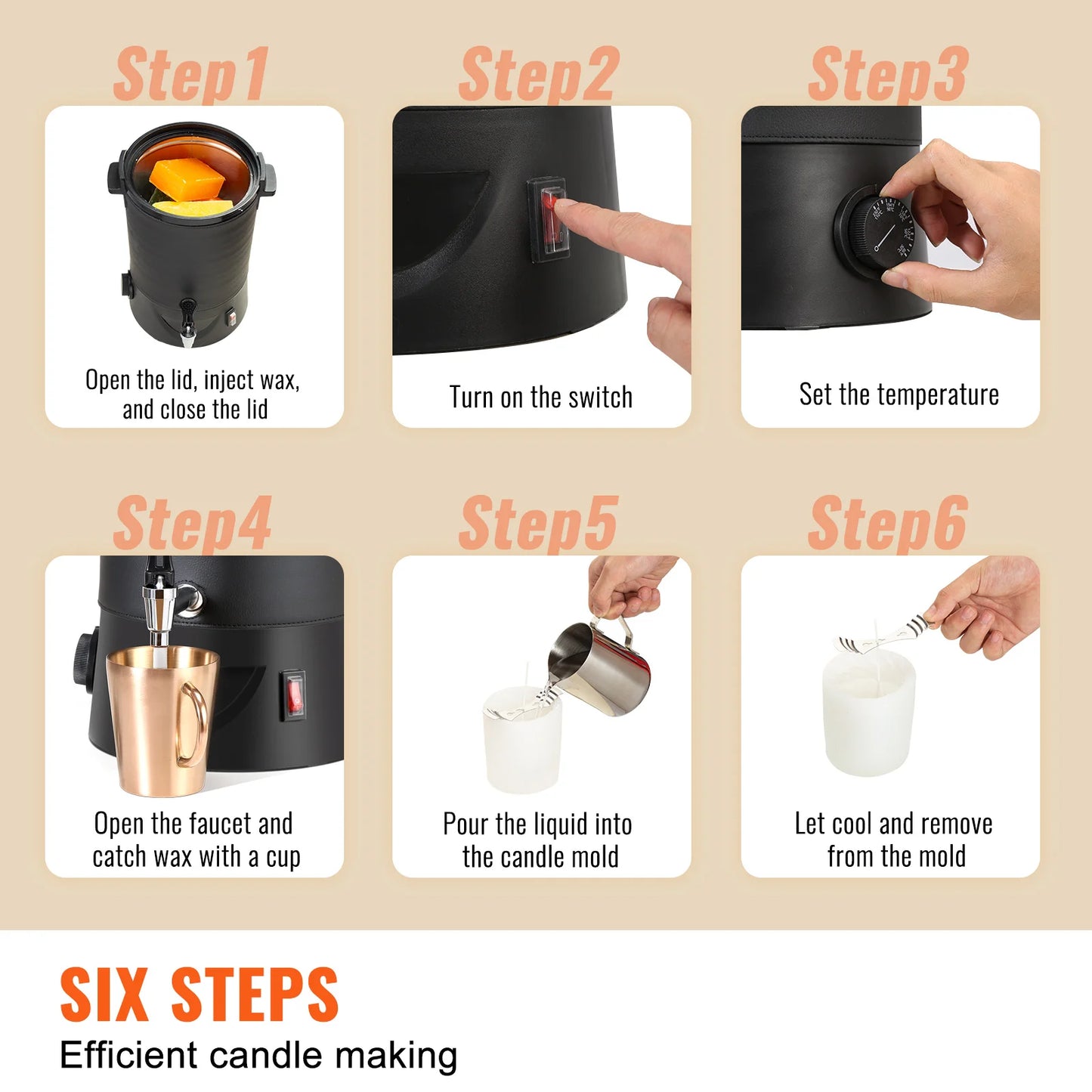 VEVOR 6.5L 10L Wax Melter