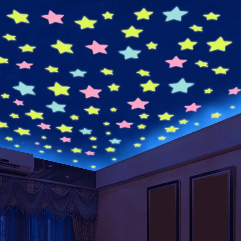 100 PCS 3D Stars