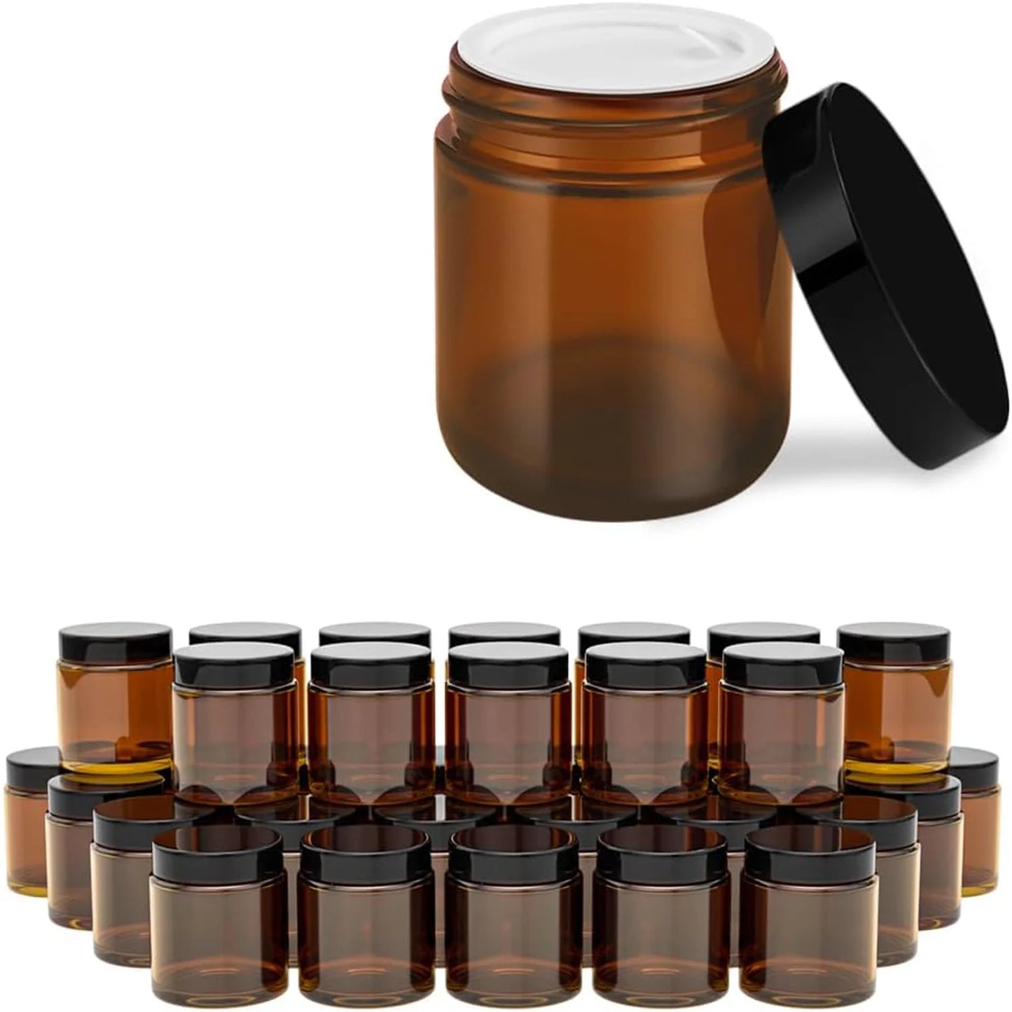 4 oz Amber Glass Jar
