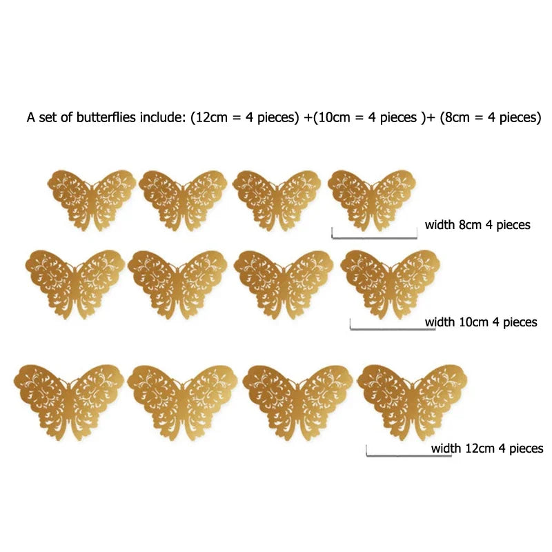 3D Butterfly Wall Decals