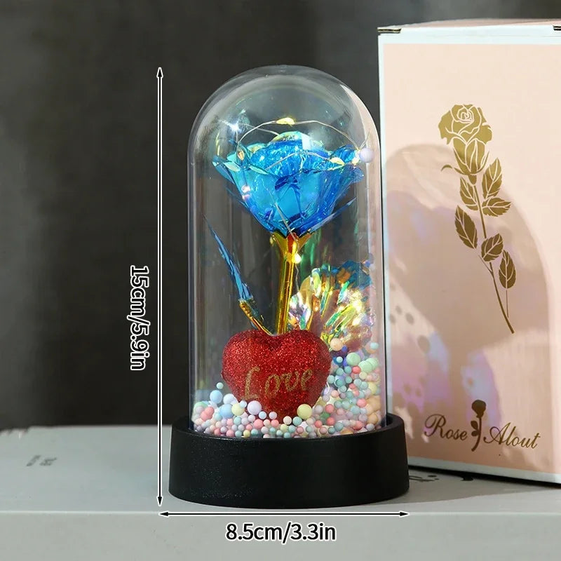 Rose Light Artificial Galaxy Eternal Rose Flower Valentines Day Flower Gifts Artificial Flowers Home Decorative Craft Supplies