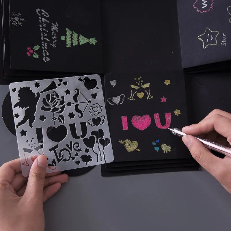 5PCS Stencil Gift Box