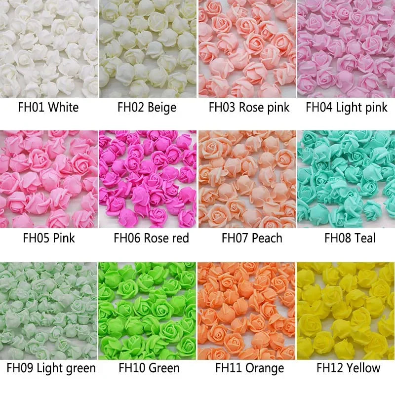 50pcs 2cm Mini Roses