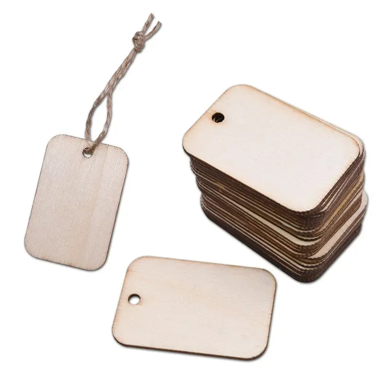 25/50/100Pcs DiY Wood Tags