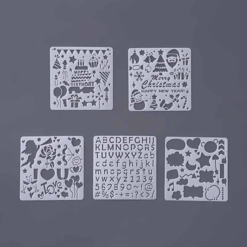 5PCS Stencil Gift Box