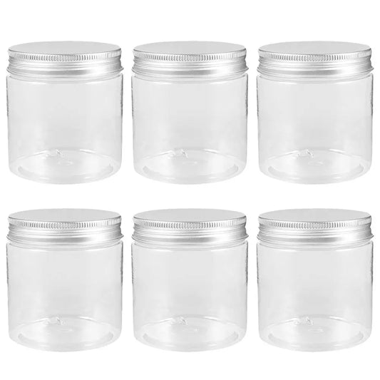 6pcs Plastic Jars w/ Lid