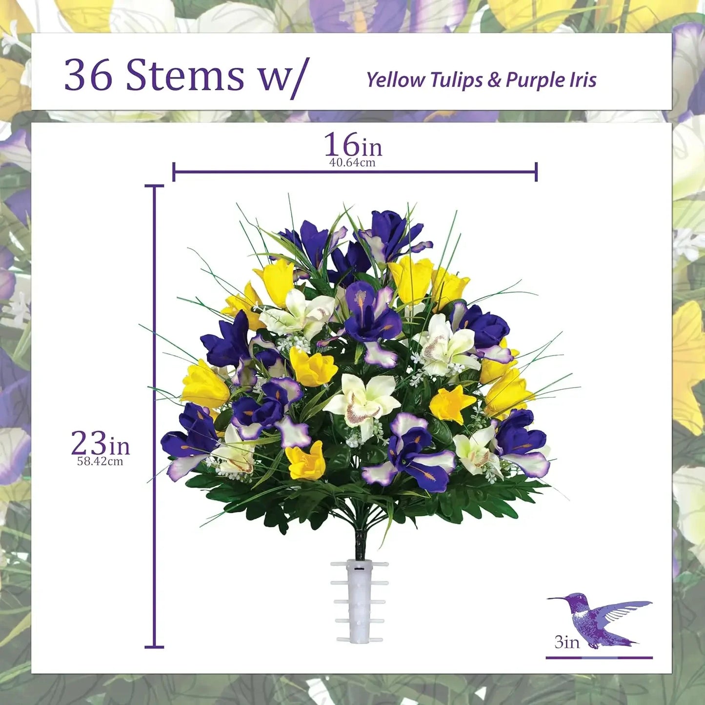 Realistic Vibrant Tulips Floral Arrangement