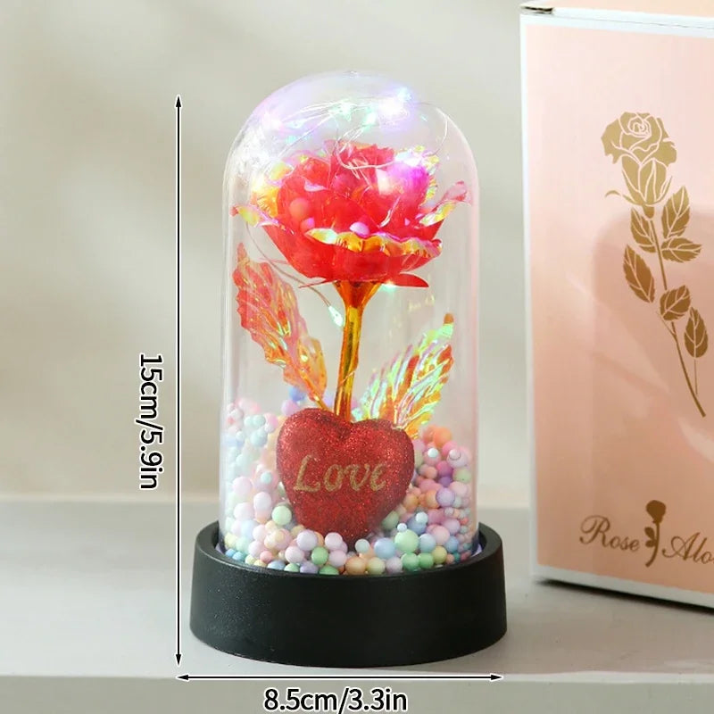 Rose Light Artificial Galaxy Eternal Rose Flower Valentines Day Flower Gifts Artificial Flowers Home Decorative Craft Supplies