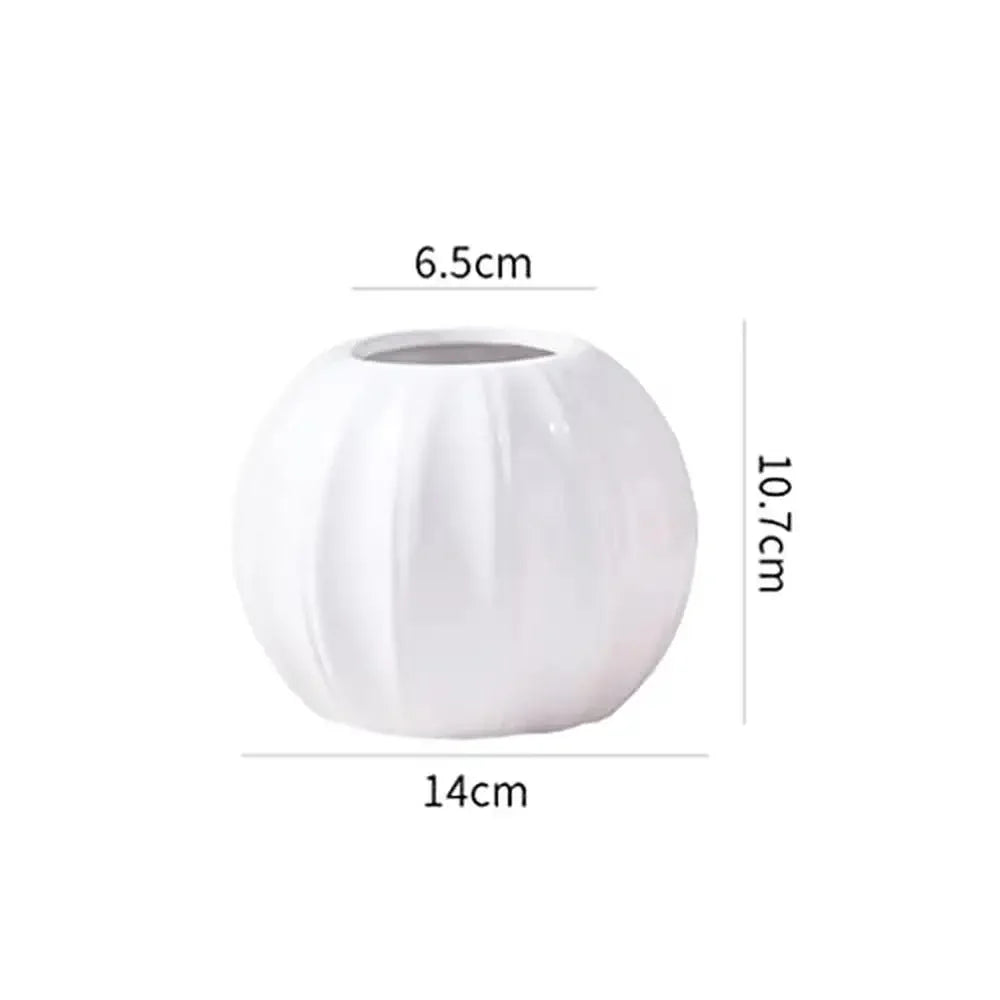 Pumpkin Shape Ceramic Vase