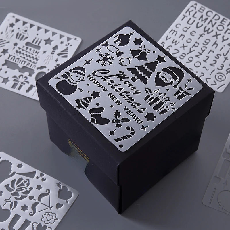 5PCS Stencil Gift Box