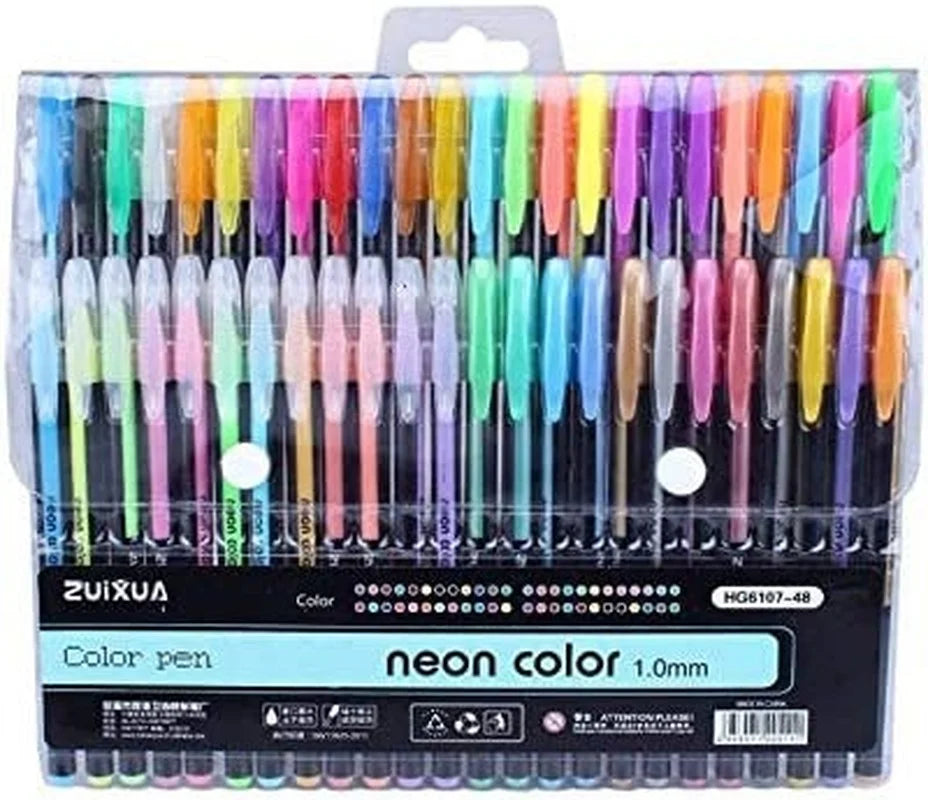 48 Piece Gel Color Pens