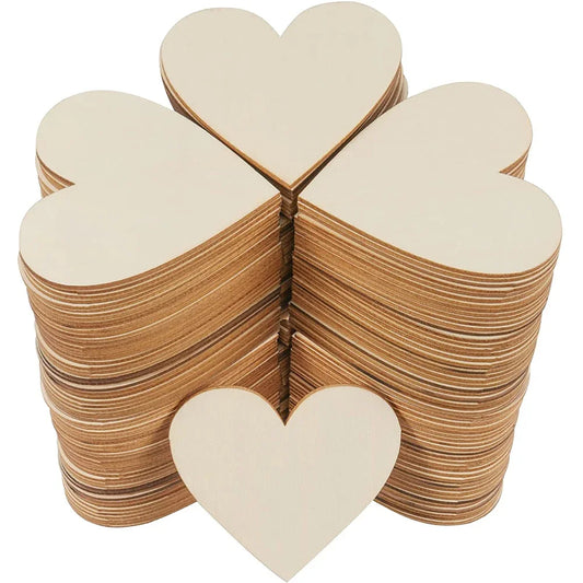 Unfinished Wooden Hearts