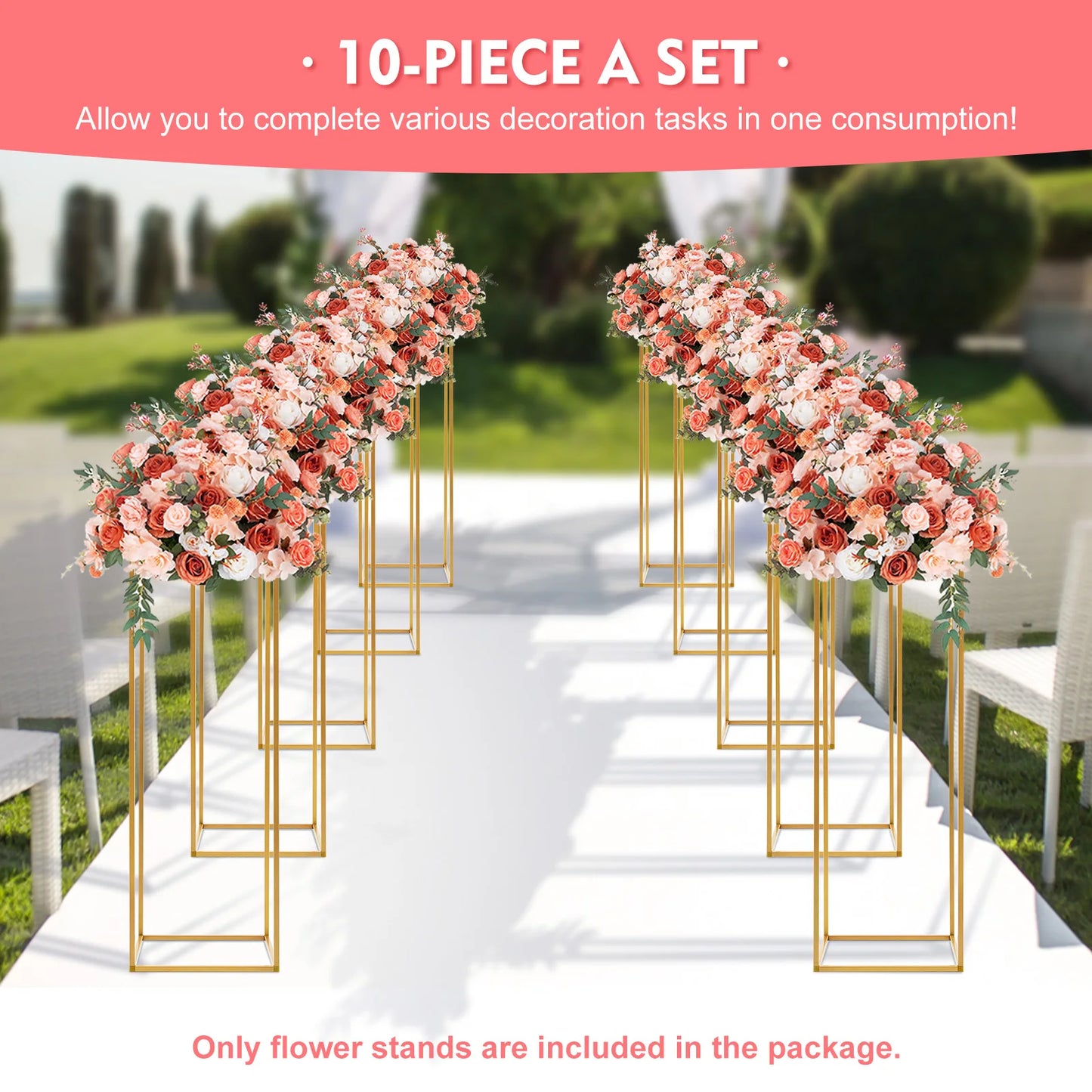 10PCs Metal Flower Stand