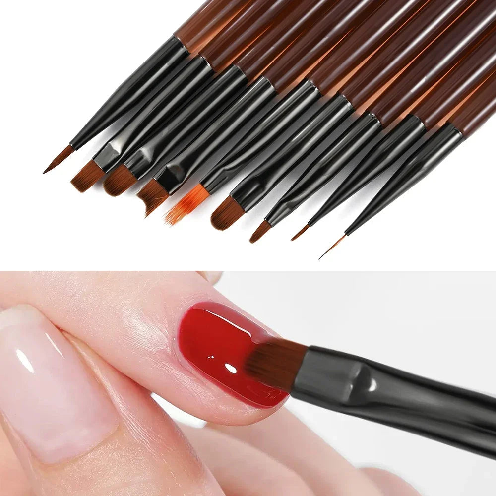 9PCS UV Gel Brush