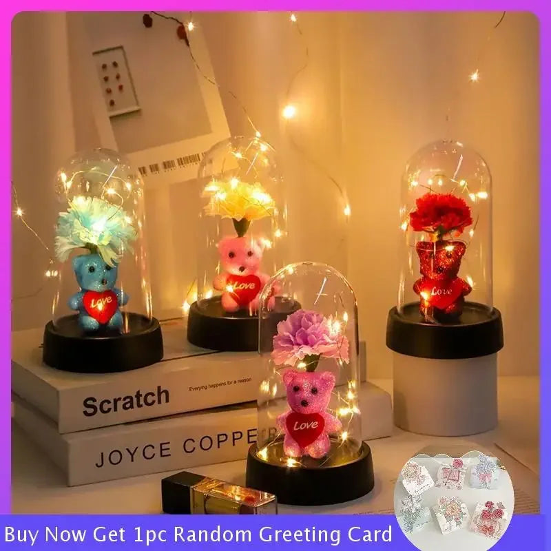 Rose Light Artificial Galaxy Eternal Rose Flower Valentines Day Flower Gifts Artificial Flowers Home Decorative Craft Supplies