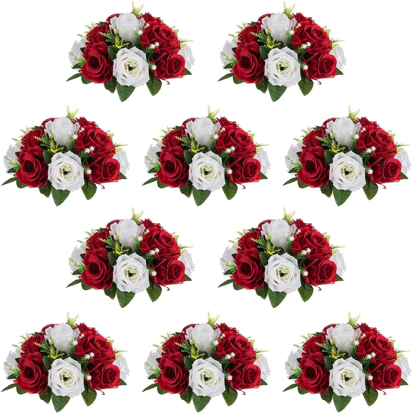 10Pcs 9.5 inch Diameter Flower Ball