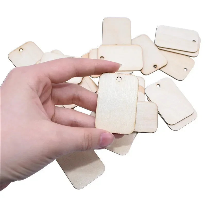 25/50/100Pcs DiY Wood Tags