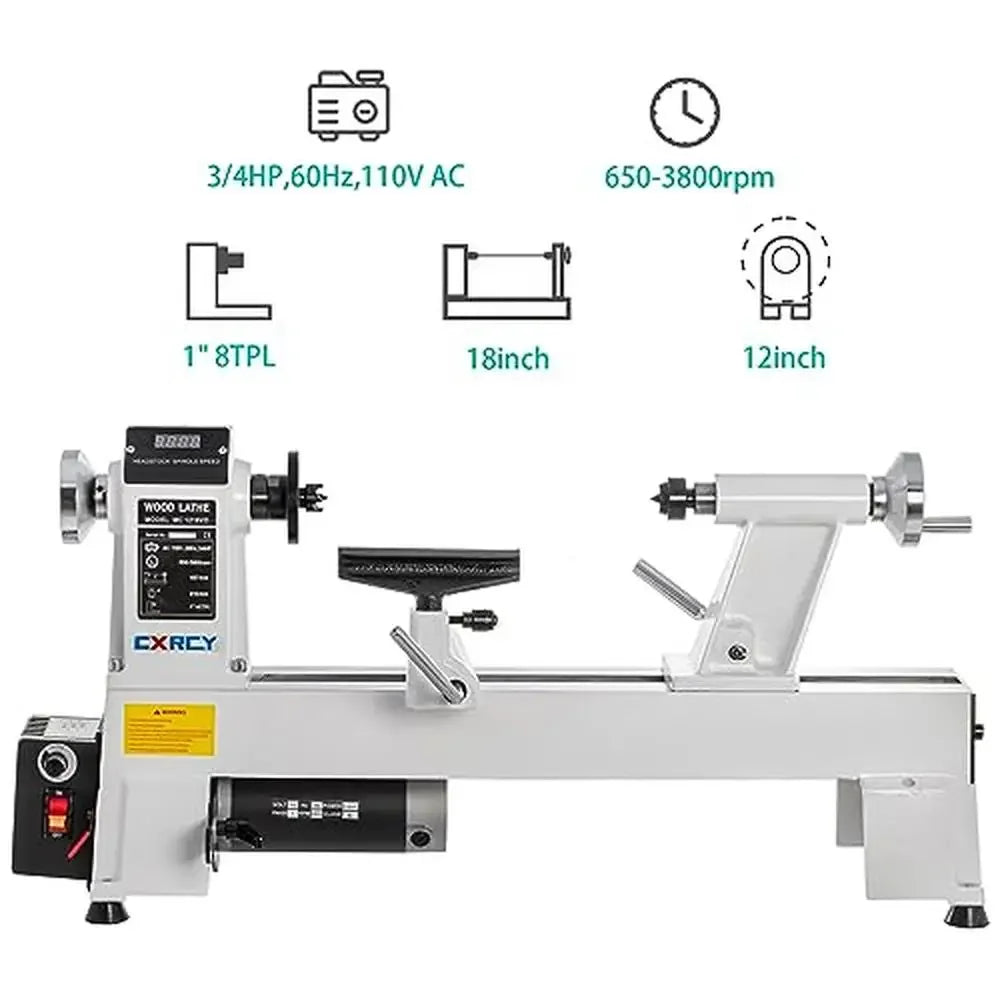 Wood Lathe Machine 18" x 12"