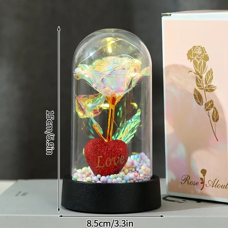Rose Light Artificial Galaxy Eternal Rose Flower Valentines Day Flower Gifts Artificial Flowers Home Decorative Craft Supplies