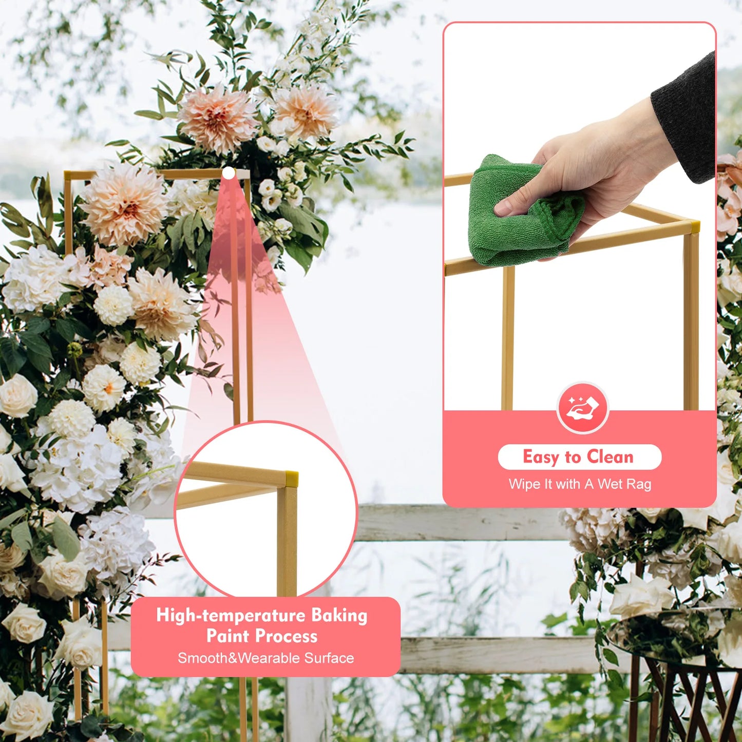 10PCs Metal Flower Stand