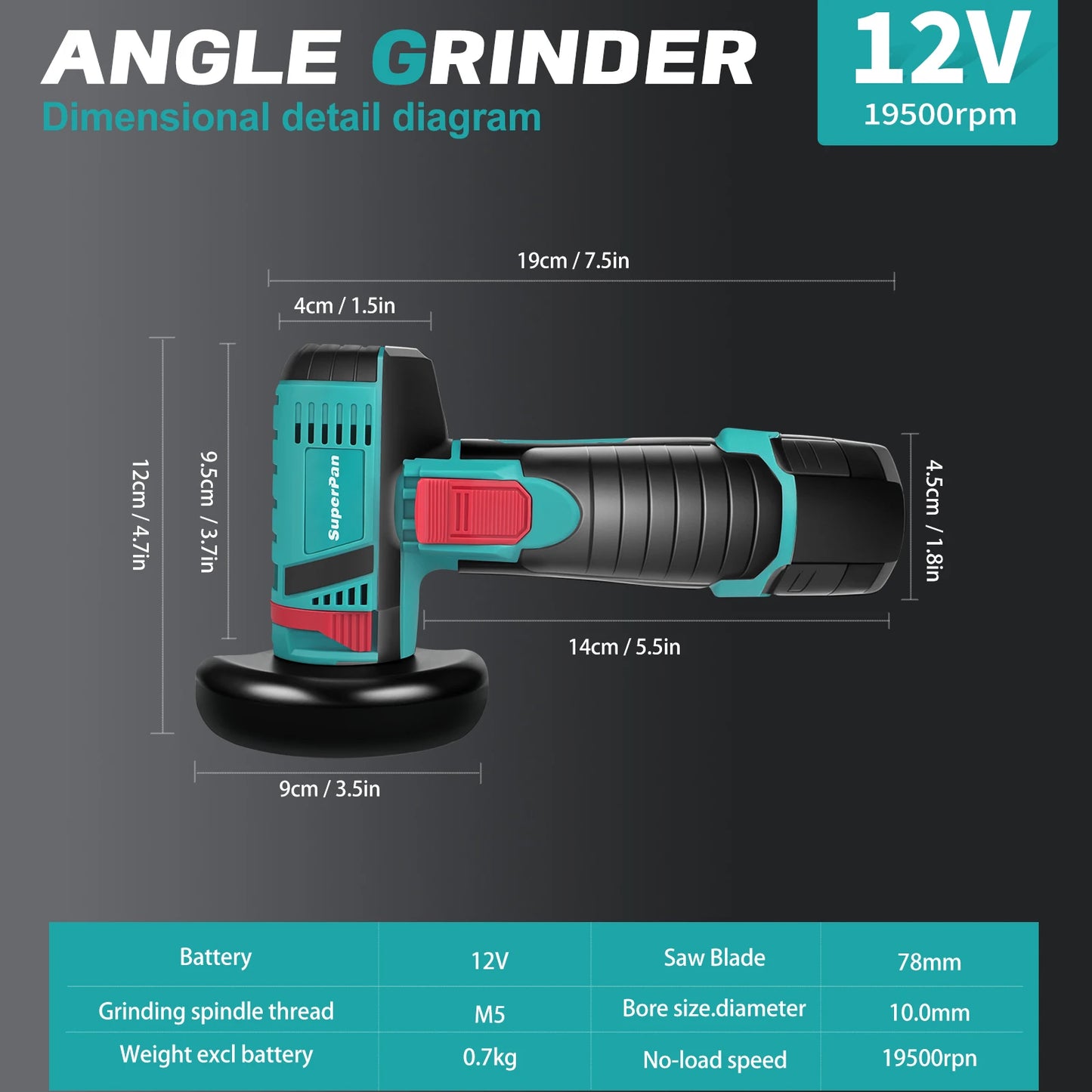Mini Angle Grinder 3In.