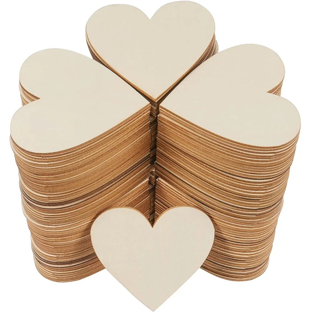 Unfinished Wooden Hearts