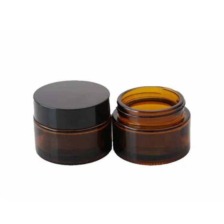 20g Protection Glass Cream Jars Concentrate Pots for Airtight Storage Wax Leaf Refillable Containers Jar 10PCS