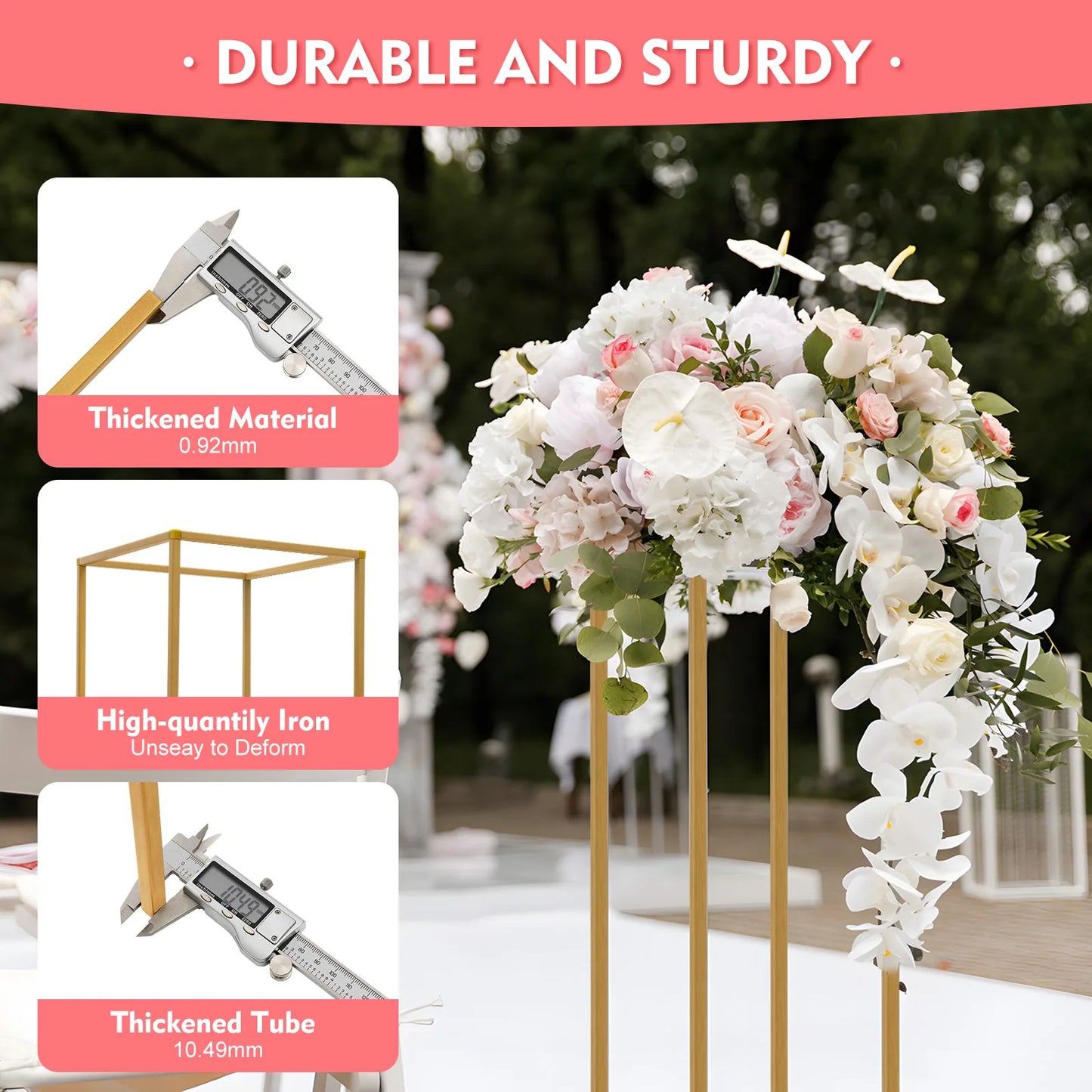 10PCs Metal Flower Stand
