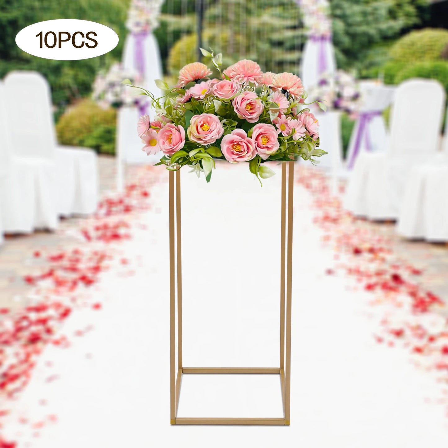 10PCs Metal Flower Stand