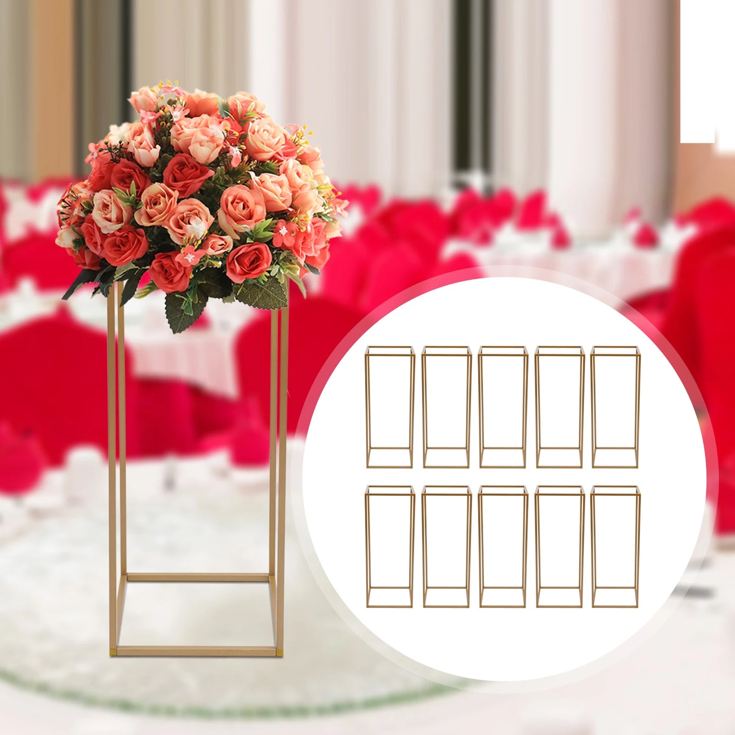 10PCs Metal Flower Stand
