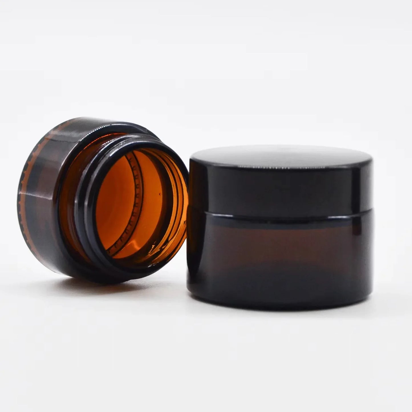 20g Protection Glass Cream Jars Concentrate Pots for Airtight Storage Wax Leaf Refillable Containers Jar 10PCS